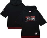 Mitchell & Ness Men's Mitchell & Ness Black Atlanta Falcons Pre-Game Short Sleeve Pullover Hoodie