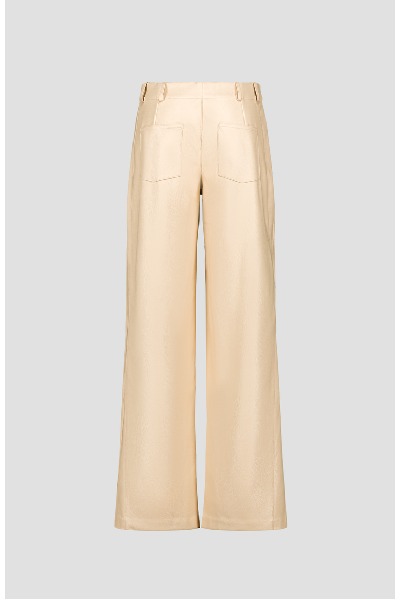 Gia Lace Up Faux Leather Trousers, Alternate, color, Butter Yellow