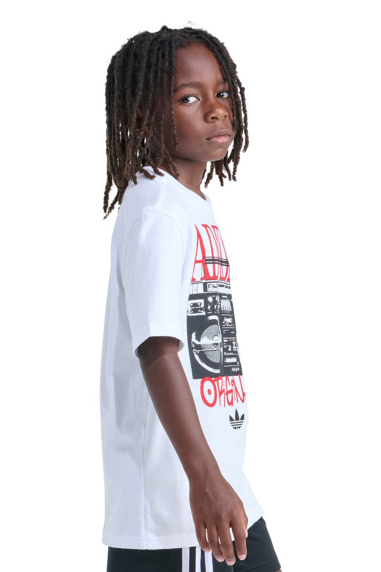 Kids' Boombox Cotton Graphic T-Shirt, Alternate, color, WHITE