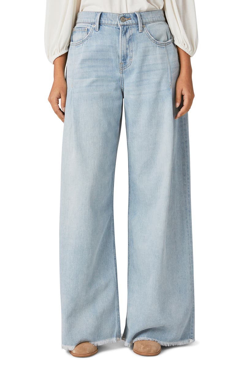 Lucky Brand Palazzo Pleated High Waist Wide Leg Jeans, Main, color, 