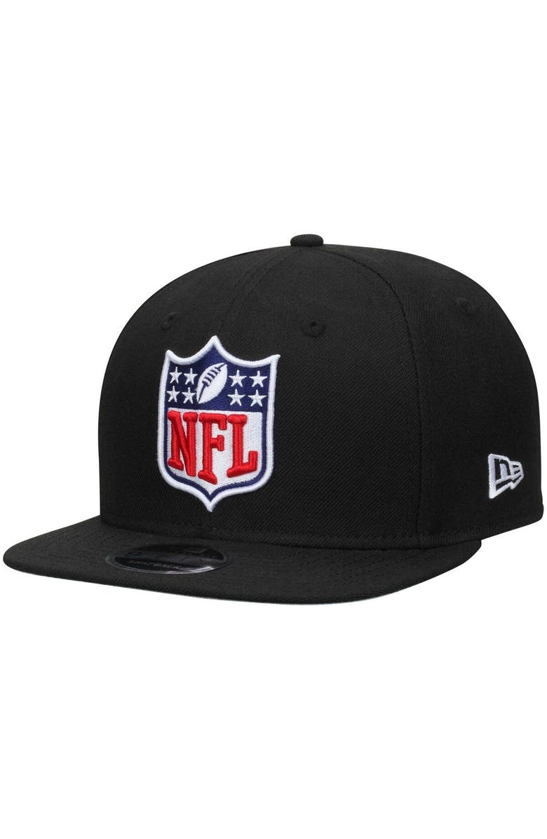 New Era Men's New Era Black NFL Shield Logo Original Fit 9FIFTY Adjustable Snapback Hat, Main, color,
