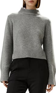 Lilysilk Ribbed Collar and Hemline Wool Cashmere Sweater