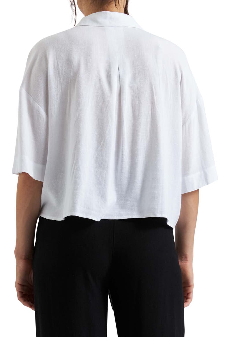 Farrah Crop Shirt, Alternate, color, WHITE