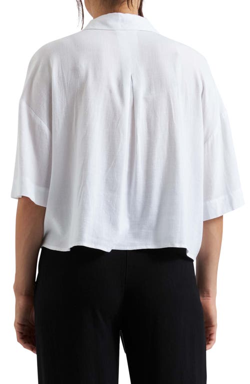 RIPE MATERNITY RIPE MATERNITY FARRAH CROP MATERNITY/NURSING BUTTON-UP SHIRT