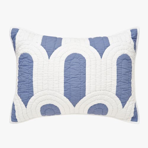 Carol & Frank Phoebus Blue Sham Collection In White