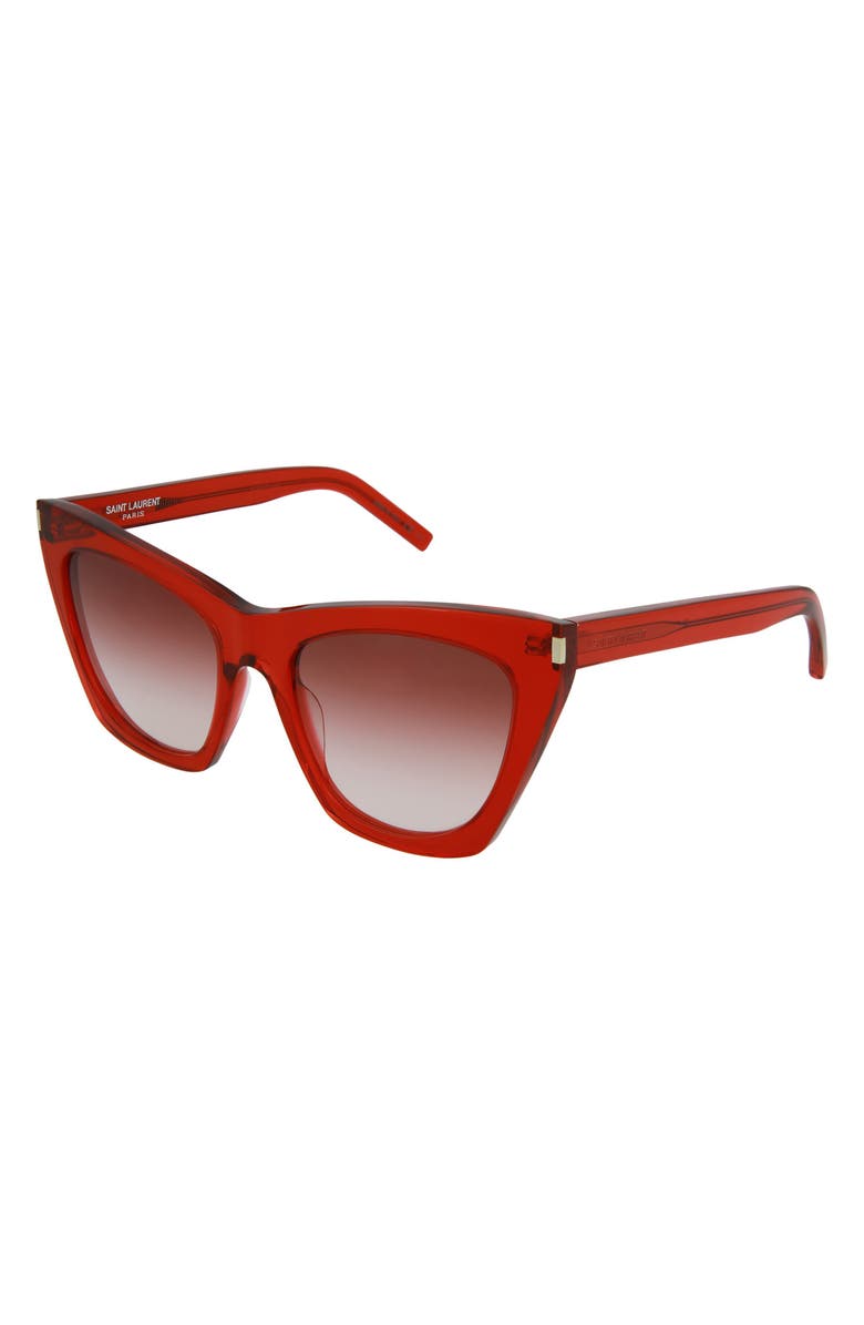 Saint Laurent 55mm Kate Cat Eye Sunglasses, Alternate, color,