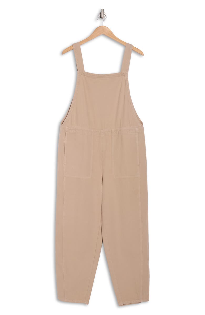 Eileen Fisher Lantern Ankle Organic Cotton Overalls, Alternate, color, Wheat