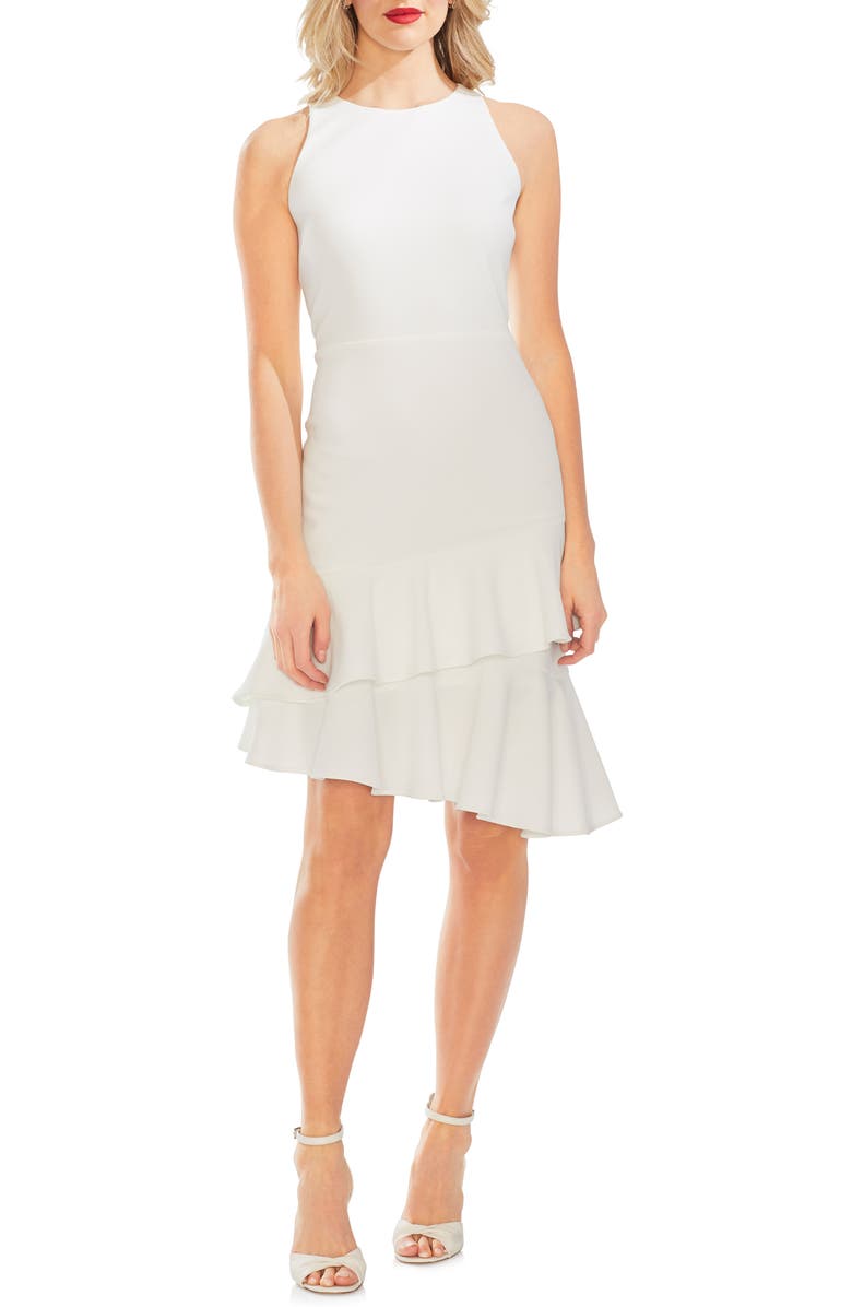 Vince Camuto Sleeveless Tiered Ruffle Crepe Dress, Main, color,