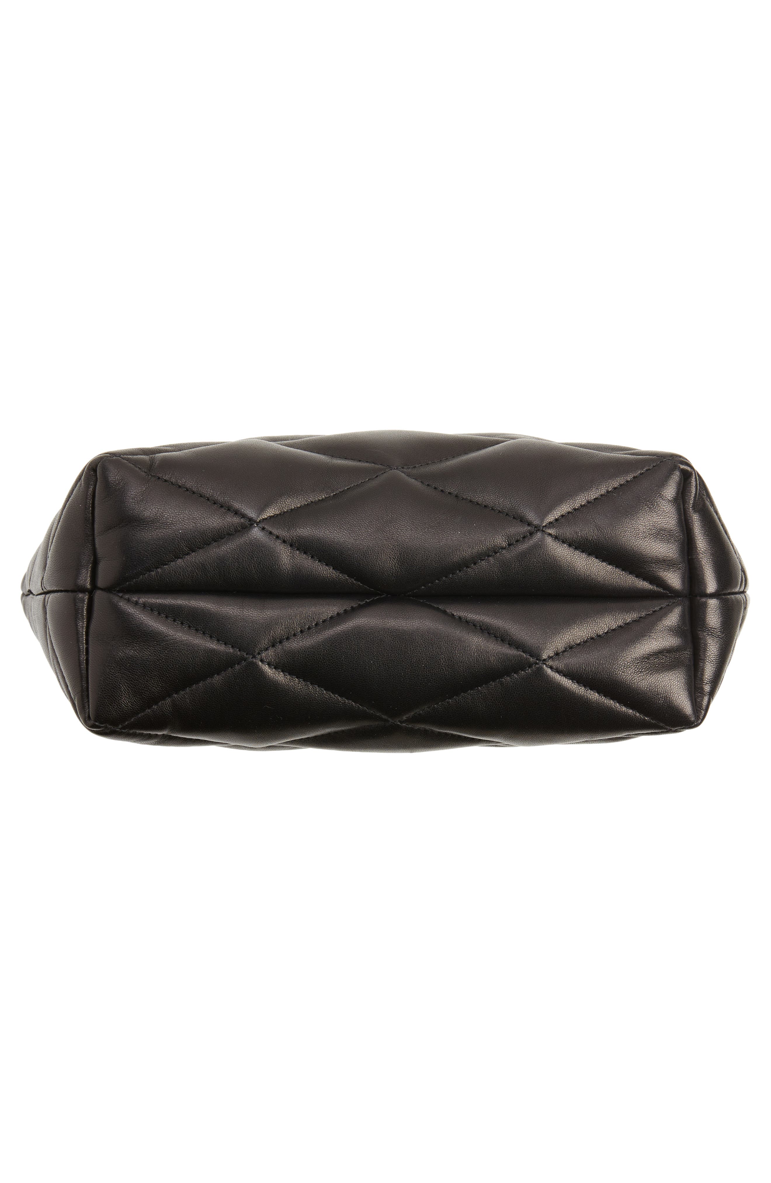 Saint Laurent Sade Leather Puffer Clutch, Alternate, color, 