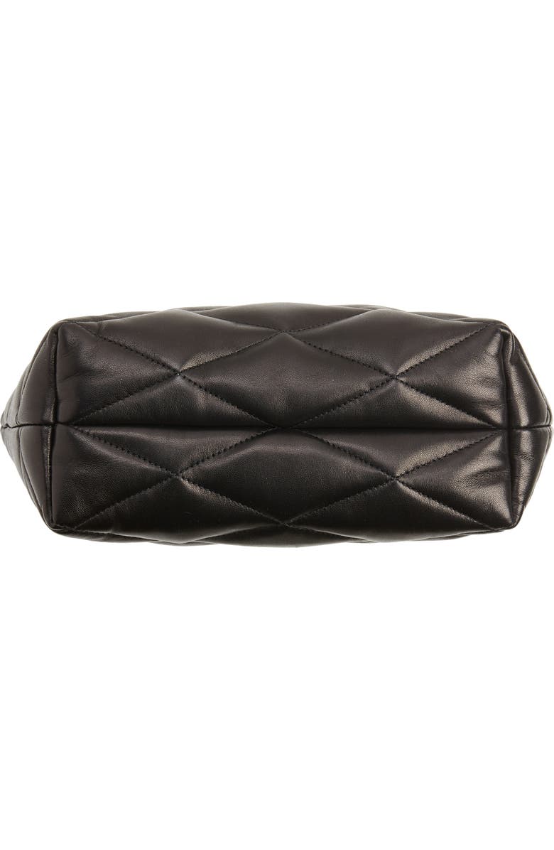 Saint Laurent Sade Leather Puffer Clutch, Alternate, color,