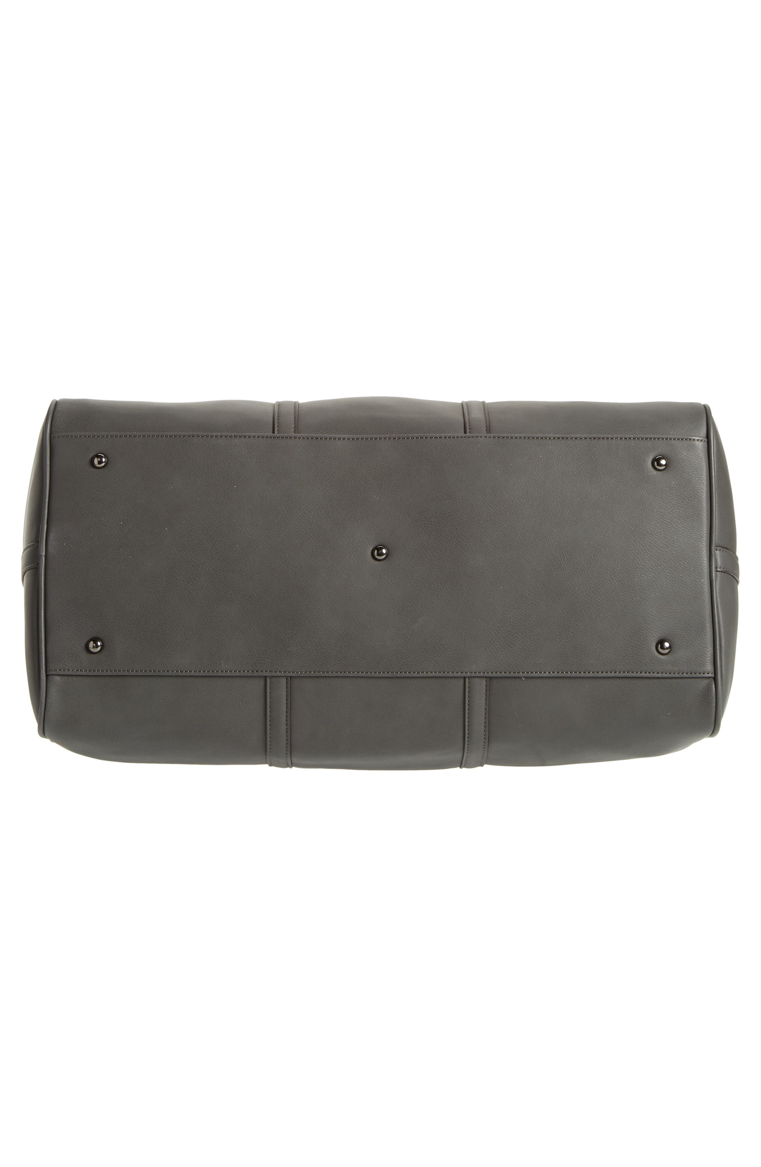 Lacie Faux Leather Duffle Bag, Alternate, color, CHARCOAL