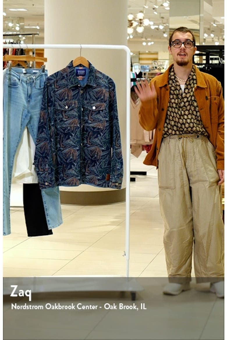 Floral Jacquard Cotton Denim Overshirt video