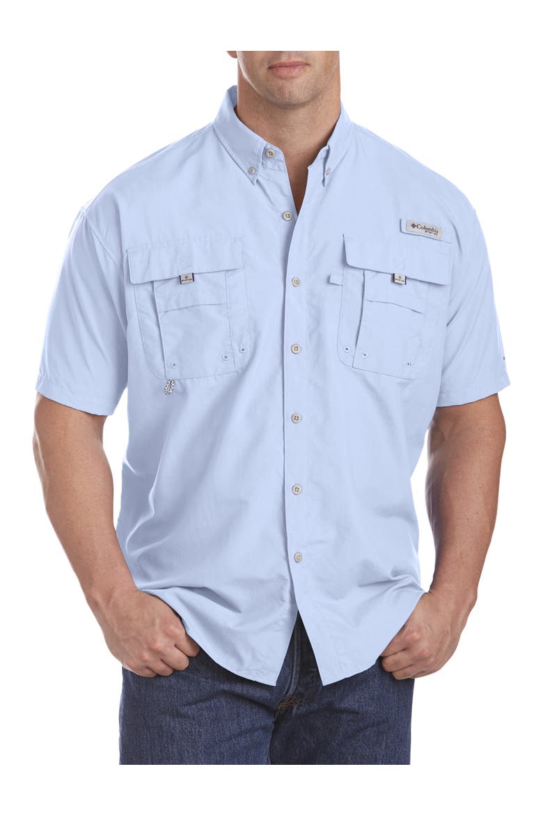 Big & Tall PFG Bahama II Short-Sleeve Sport Shirt, Main, color, SAIL BLUE