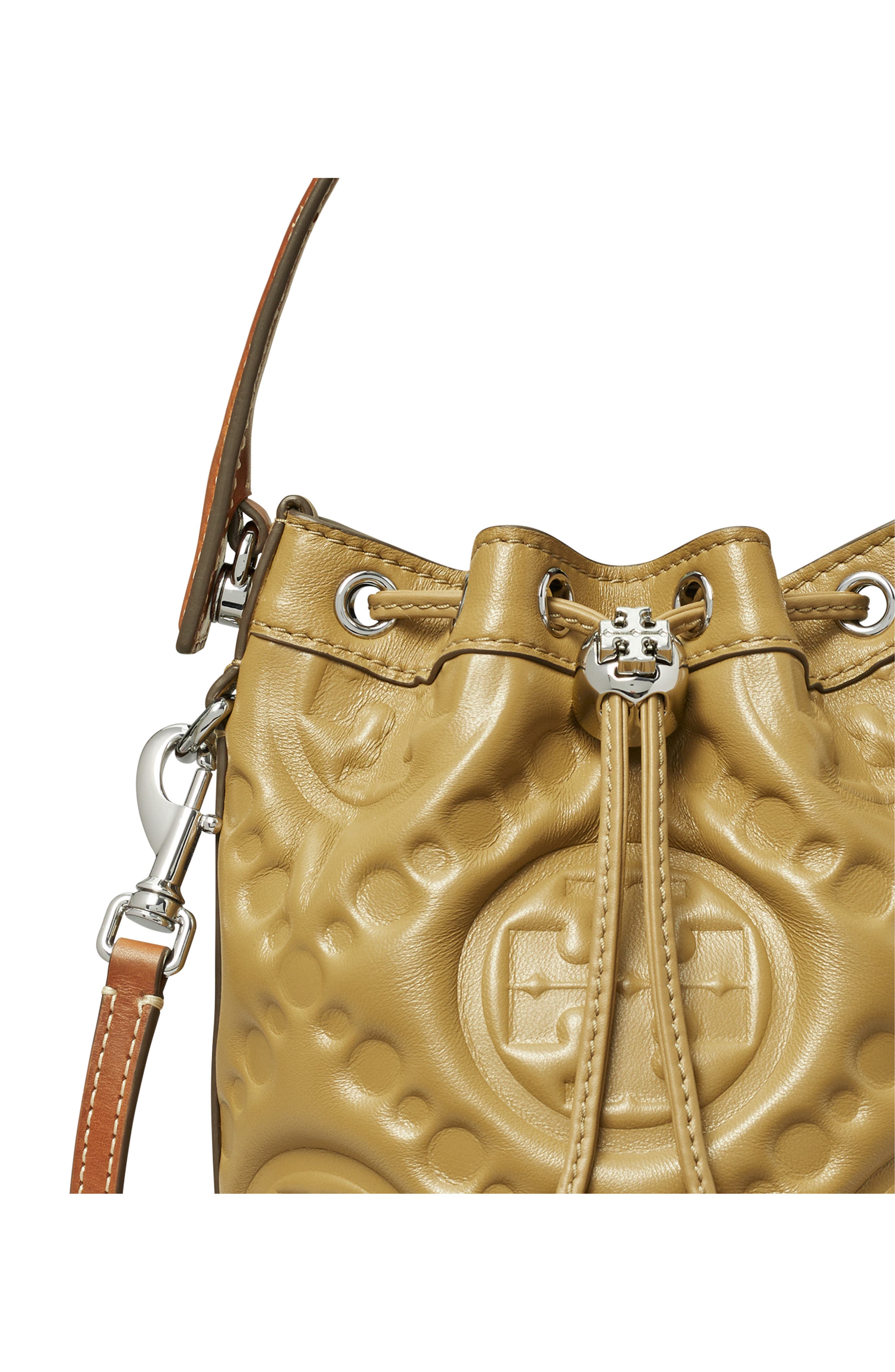 Tory Burch Mini T Monogram Puffy Bucket Bag, Alternate, color, 
