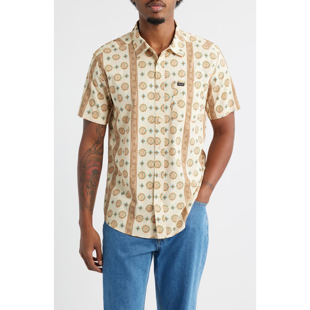 RVCA Anytime Short Sleeve Button-Up Shirt in Ceramic  product