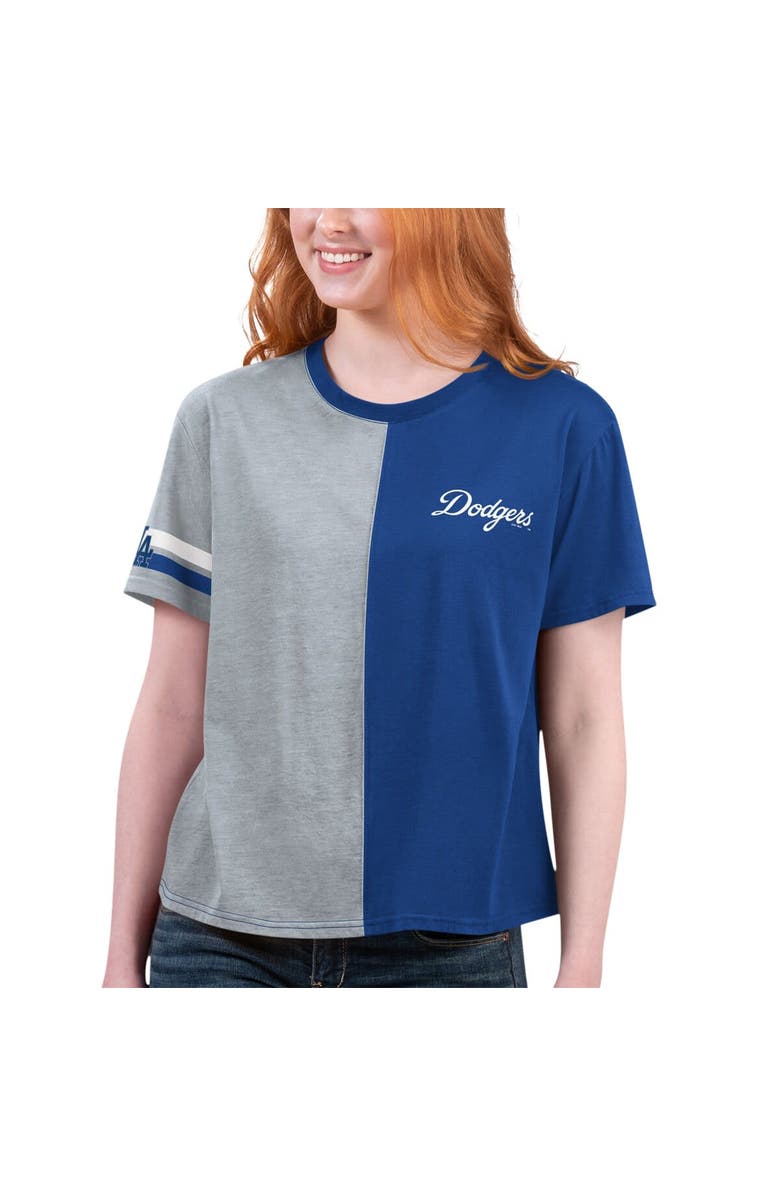 STARTER Women's Starter Royal/Gray Los Angeles Dodgers Power Move T-Shirt, Main, color, 
