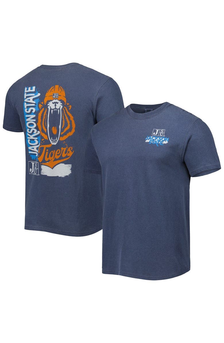 IMAGE ONE Men's Navy Jackson State Tigers Retro Comfort Color T-Shirt, Main, color, 