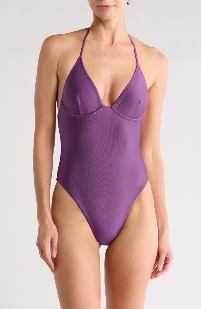Kulani Kinis Underwire One-Piece Swimsuit, Main, color, 