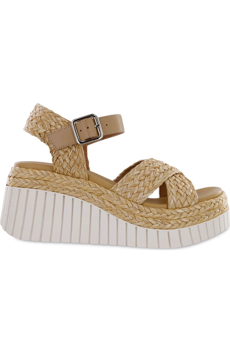 MIA Zamara Raffia Wedge Platform Sandal, Alternate, color,