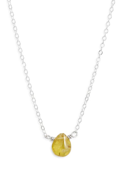 Nashelle Birthstone Pendant Necklace In Silver