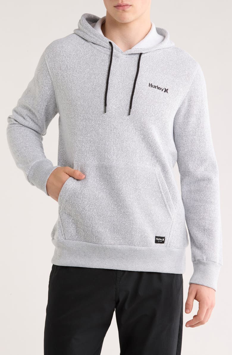 Hurley Fleece Hoodie, Main, color, Grey/ Black