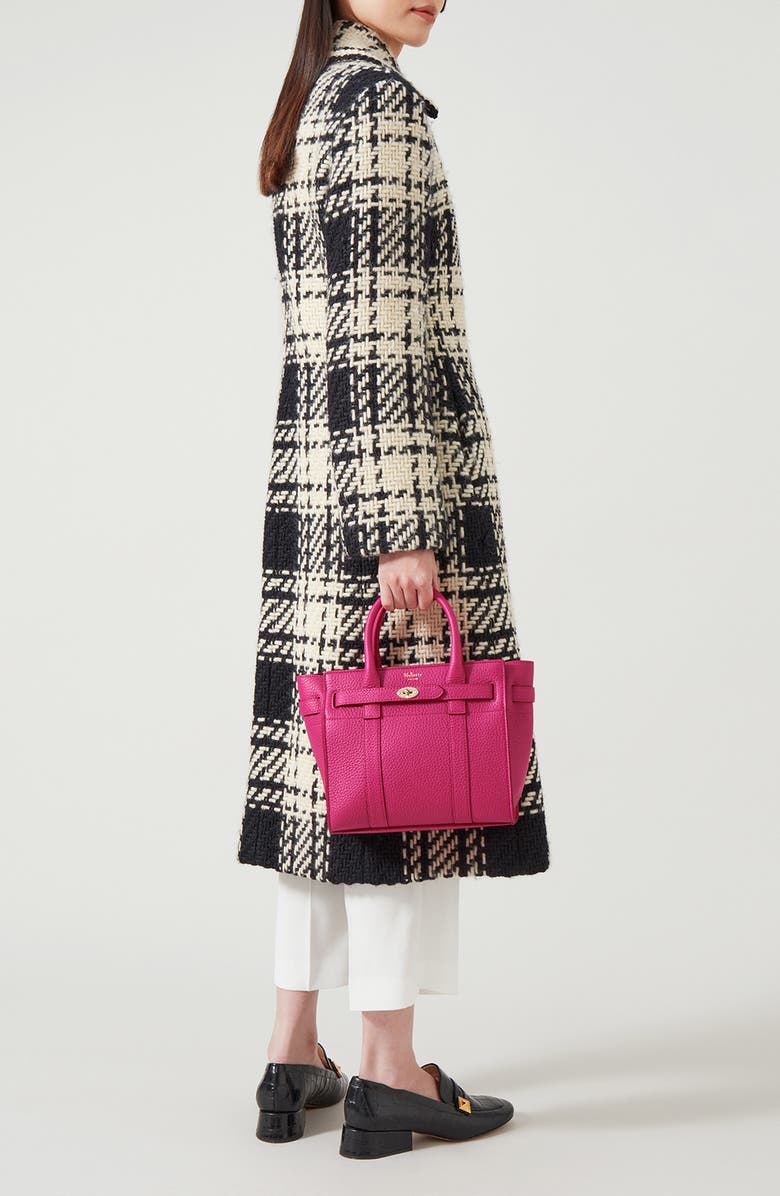 Mulberry Mini Zipped Bayswater Leather Tote, Alternate, color, Mulberry Pink