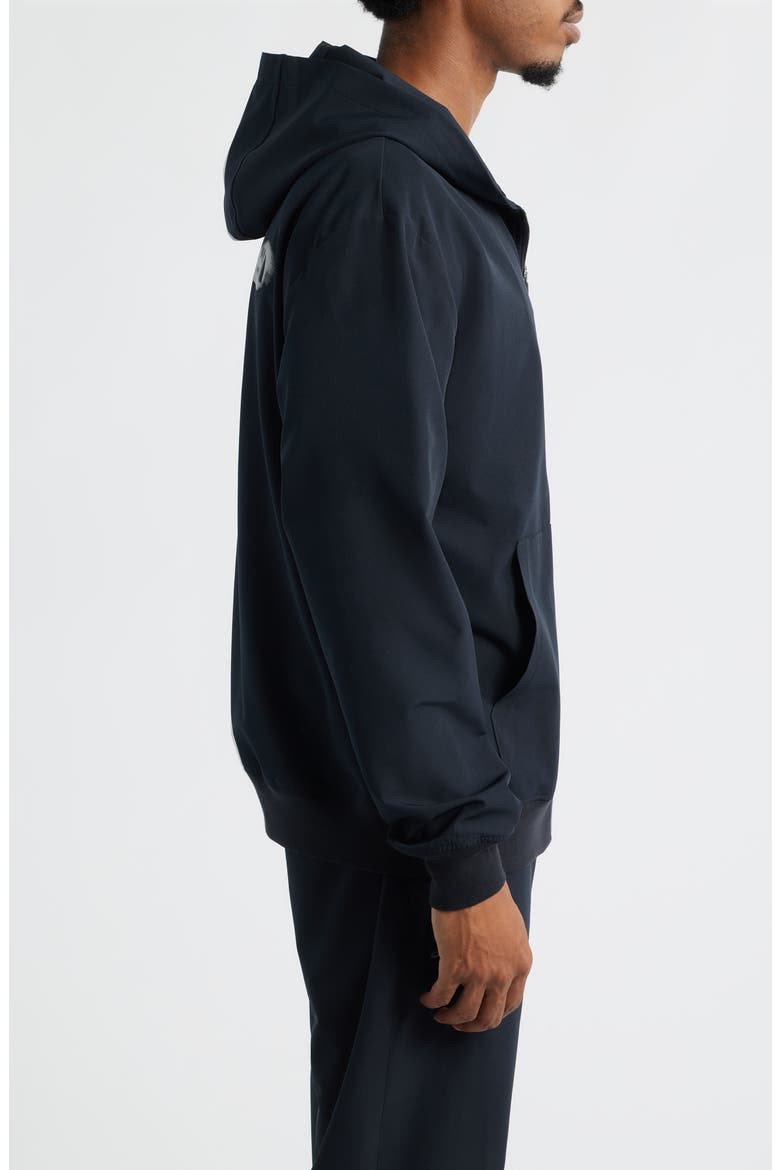 Tempo Tech Water Resistant Hooded Jacket, Alternate, color, BLACK