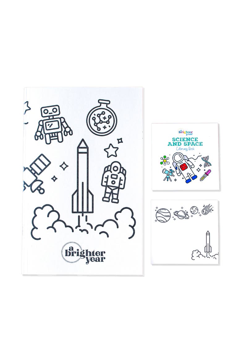 Science & Space Adult Creative Coloring Activity Mini Bundle, Main, color, Multicolor