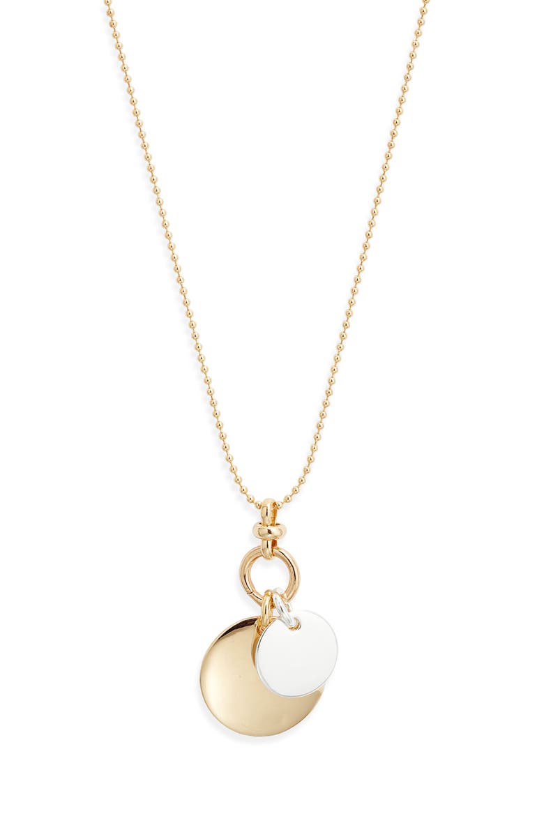 Demi Fine Double Orb Chain Necklace, Main, color, 14K GOLD- STERLING PLATED