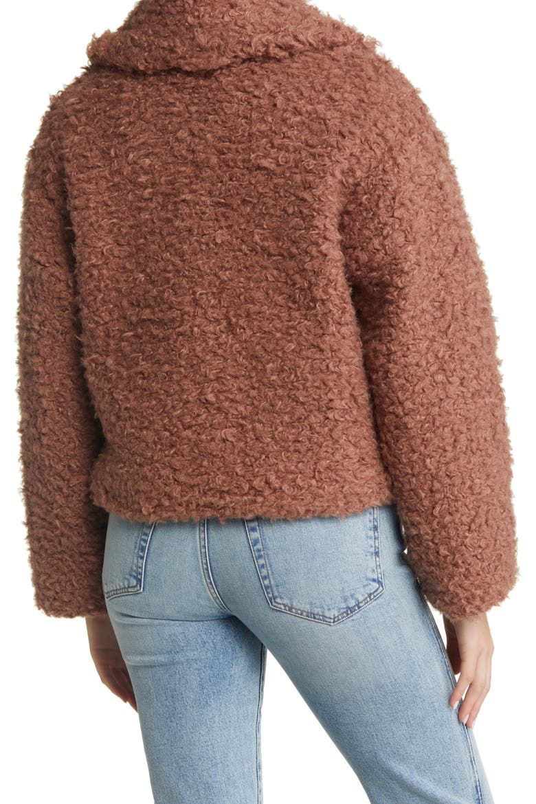 Maeve Women's High Pile Fleece Jacket, Alternate, color, DARK CHESTNUT