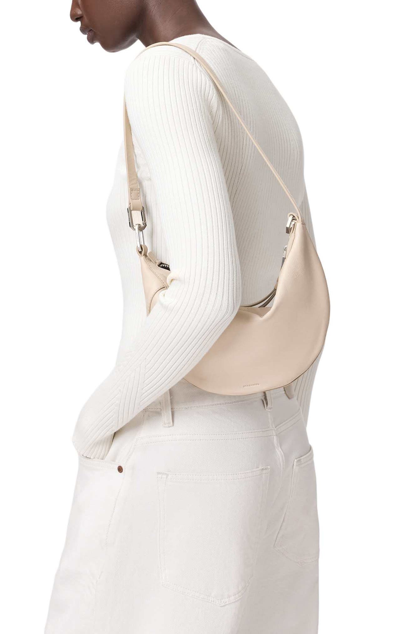 Micro Luna Shoulder Bag, Alternate, color, GYPSUM WHITE