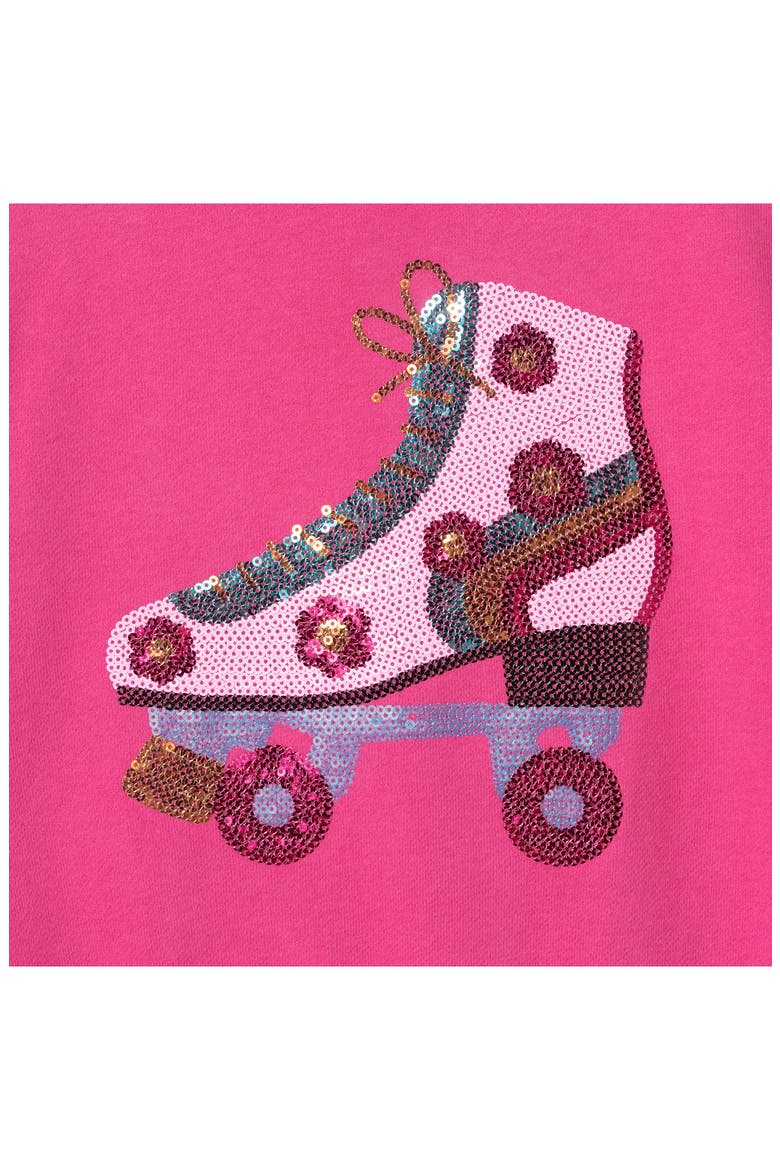 Kids' Print Sequin Graphic Sweatshirt, Alternate, color, PINK