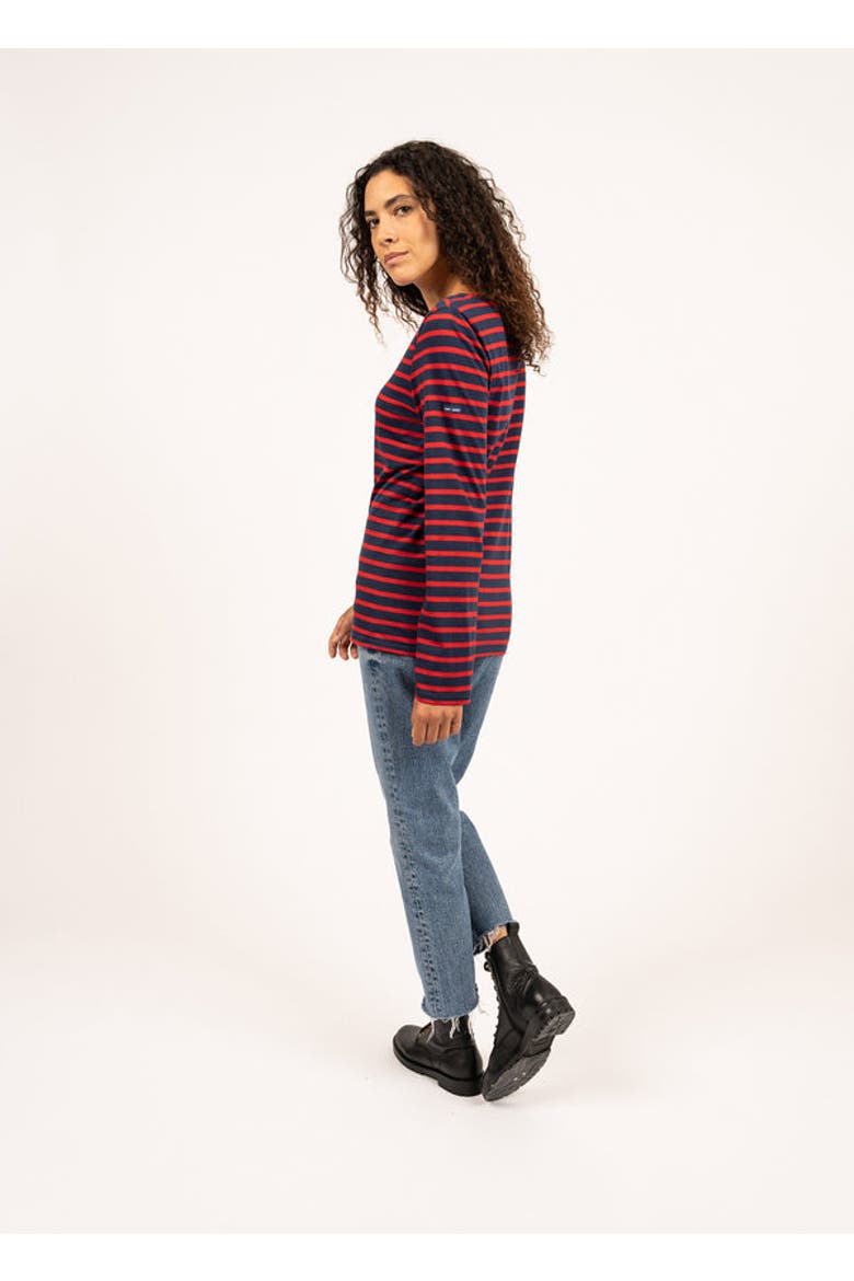 MINQUIERS MODERN - Breton Striped Shirt, Alternate, color, navy/red