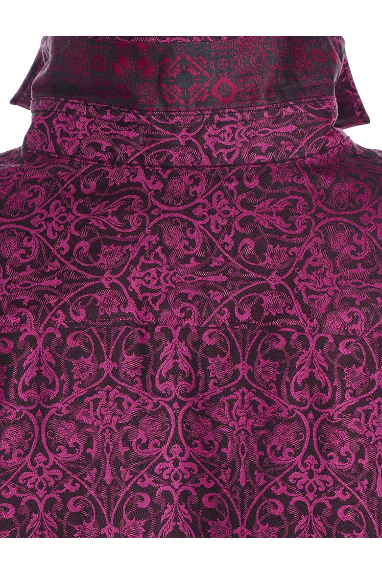 Big & Tall Luther Tonal Sport Shirt, Alternate, color, BURGUNDY
