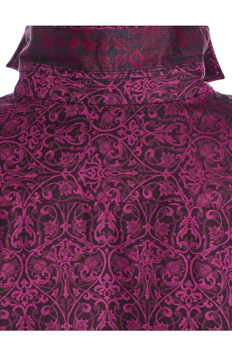 Robert Graham DXL Big & Tall Luther Tonal Sport Shirt, Alternate, color, Burgundy