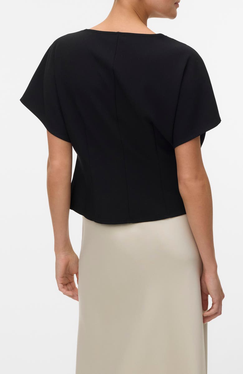 VERO MODA Sonja Short Sleeve Asymmetric Top, Alternate, color, Black
