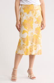 Renee C Floral Midi Skirt