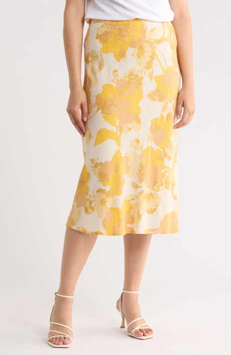 Renee C Floral Midi Skirt