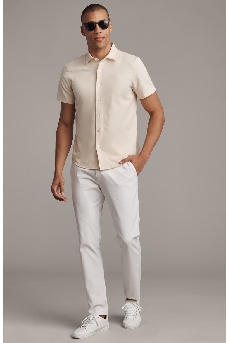 Brezza Performance Short Sleeve Button-Up Shirt, Alternate, color, LINEN