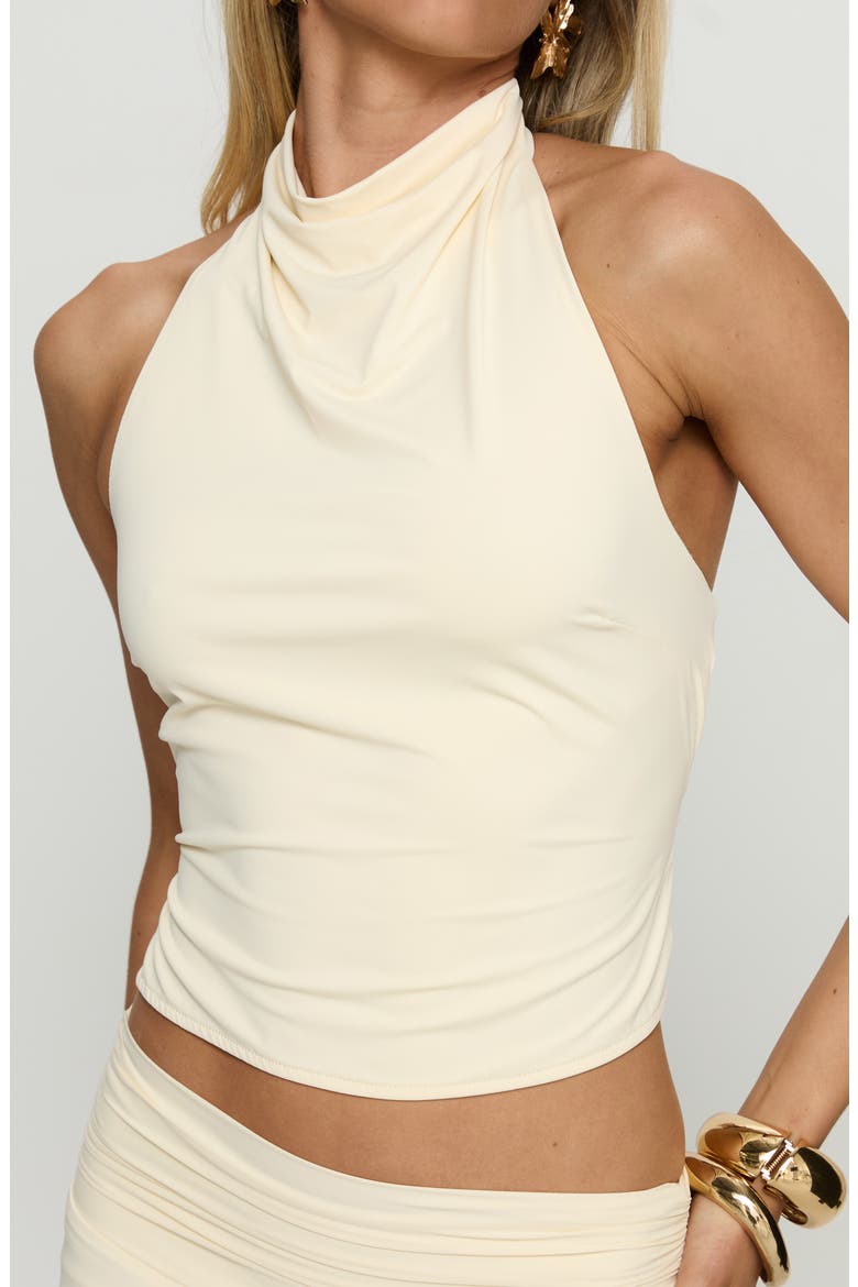 Scenic Route Open Back Halter Top, Alternate, color, YELLOW