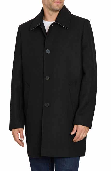 Single Breasted Wool Blend Coat