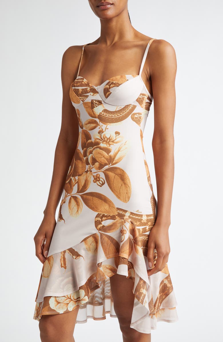 Miaou Caterina Ruffle Hem Dress, Alternate, color, 