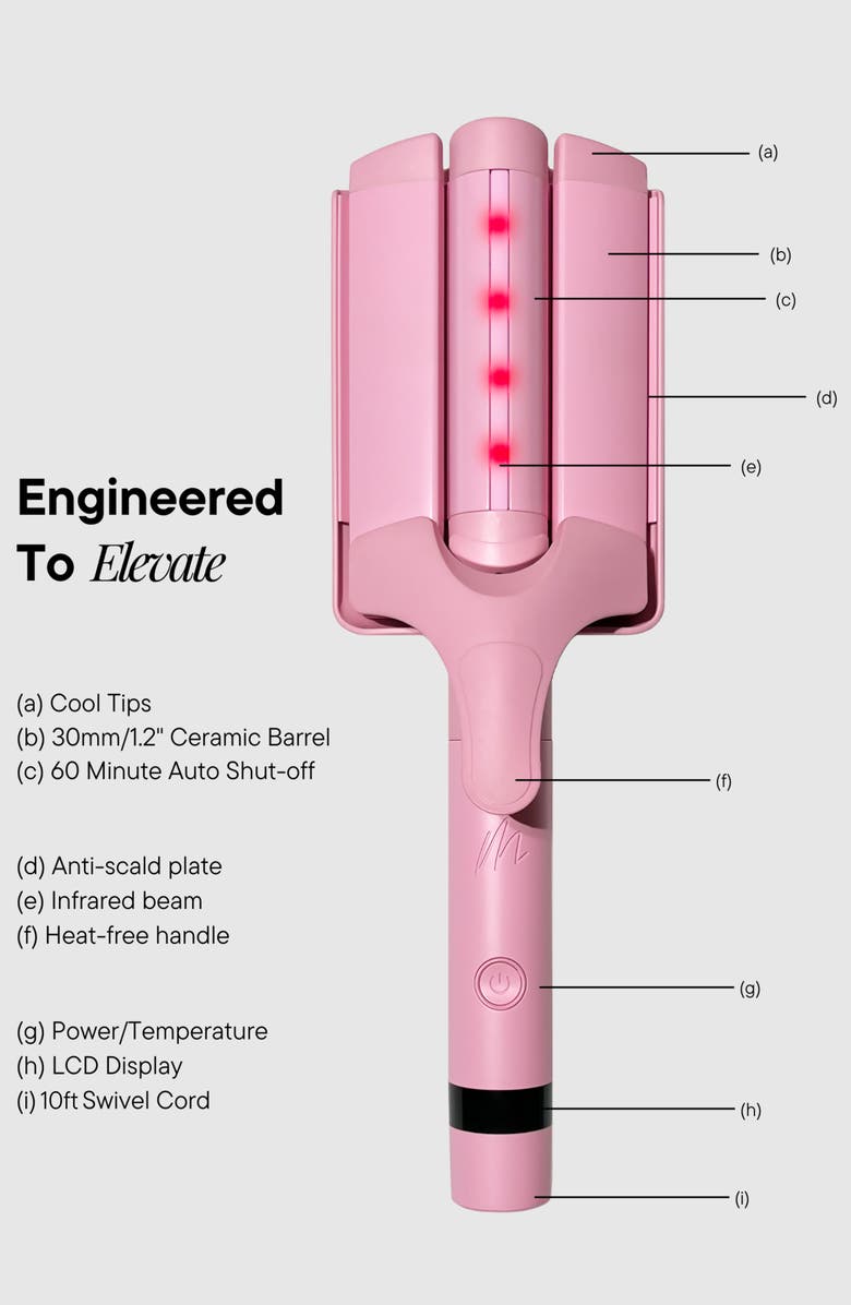 Mermade Hair M Infrared Waver - Pink, Alternate, color, Pink