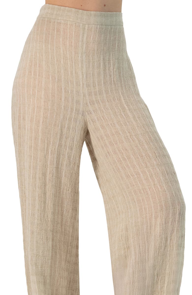 IVONNE Wide-Leg Elastic Waist Pants, Alternate, color, Ivory