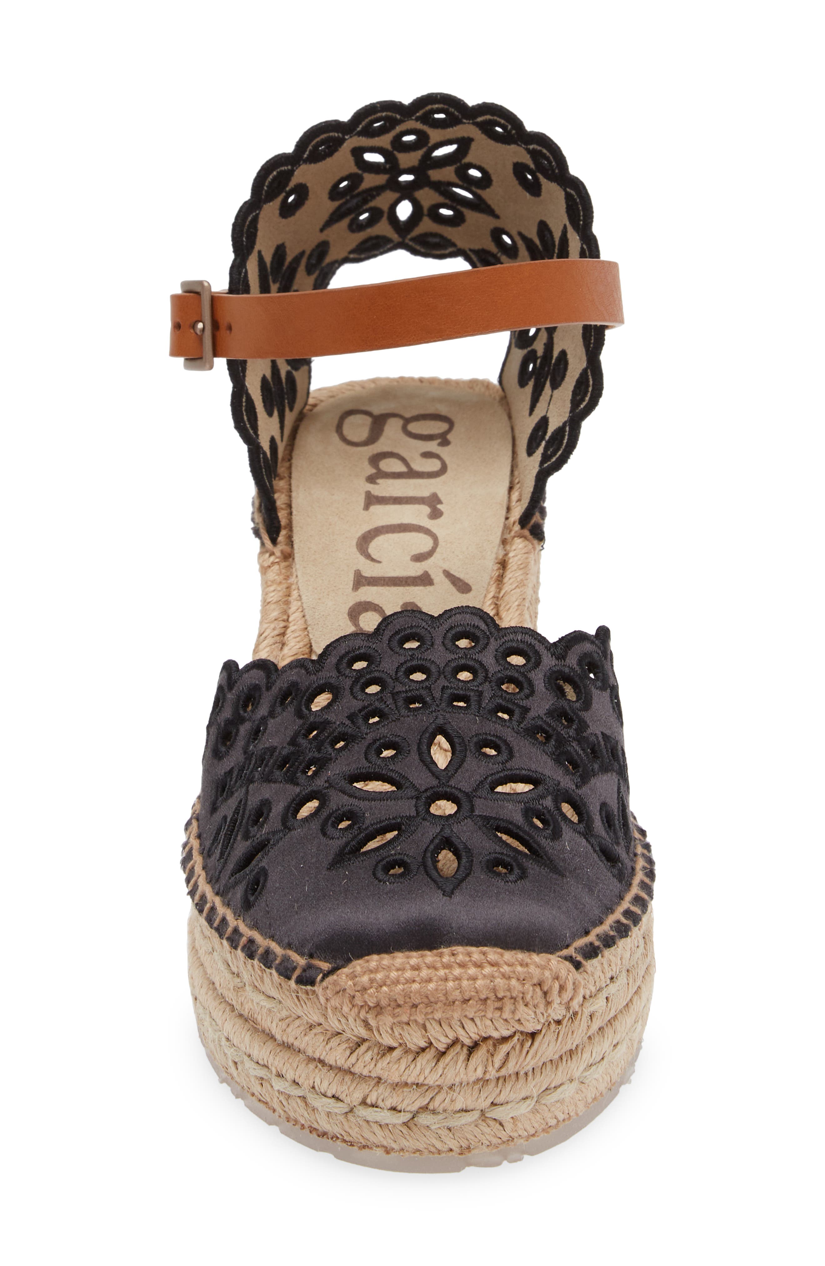 Pedro Garcia Oletta Embroidered Espadrille Platform Sandal, Alternate, color, 