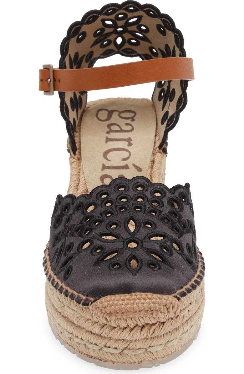 Pedro Garcia Oletta Embroidered Espadrille Platform Sandal, Alternate, color,