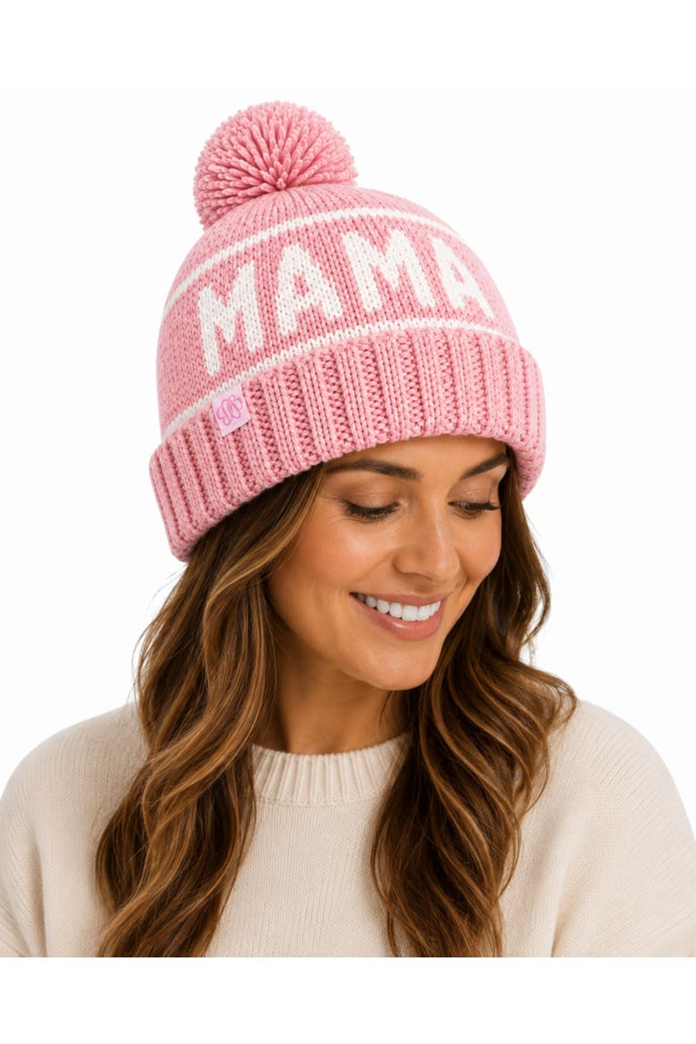 Mama Bobble Hat, Alternate, color, Pink/Ivory