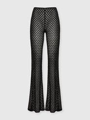 Missoni Flared Trousers In Lamé Viscose With Raschel Workmanship