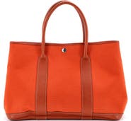 Pre-Owned Hermes Garden Party Tote Toile and Leather 36