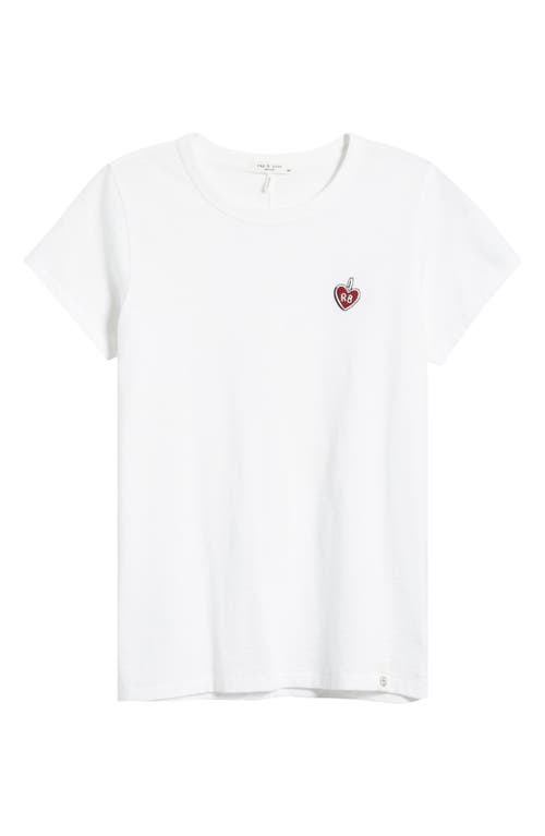 Rag & Bone Womens White Lucky Charm Embroidered Cotton-jersey T-shirt In White